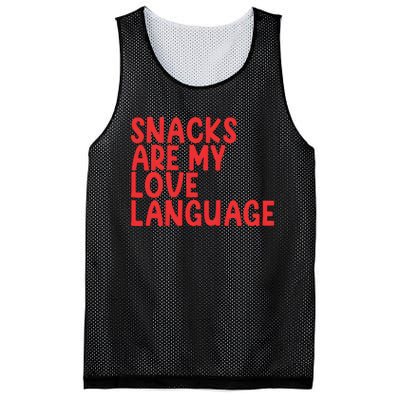 Snacks Are My Love Language Mesh Reversible Basketball Jersey Tank