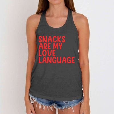 Snacks Are My Love Language Women's Knotted Racerback Tank