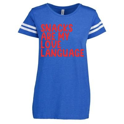 Snacks Are My Love Language Enza Ladies Jersey Football T-Shirt