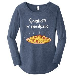 Spaghetti And Meatballs Spaghetti And Meatballs Cool Gift Women's Perfect Tri Tunic Long Sleeve Shirt