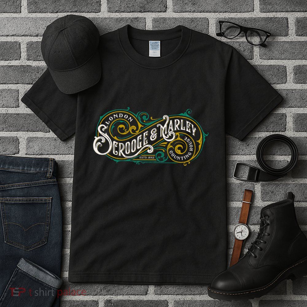 Scrooge And Marley Counting House Christmas Carol Tall T-Shirt
