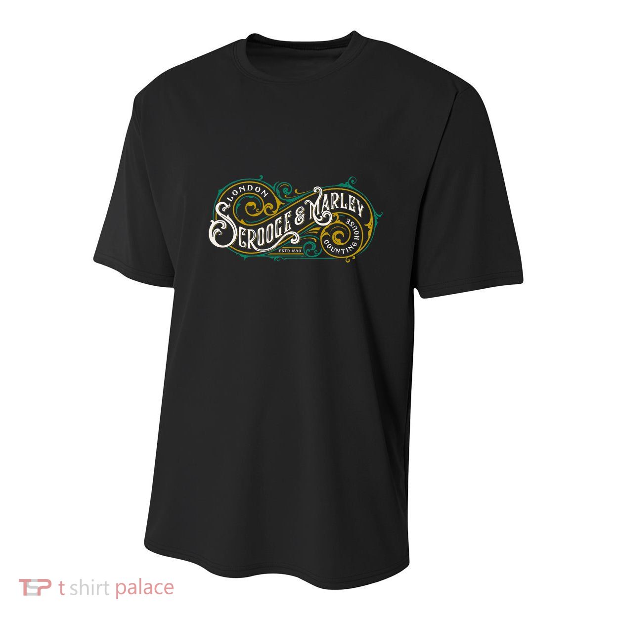 Scrooge And Marley Counting House Christmas Carol Youth Performance Sprint T-Shirt