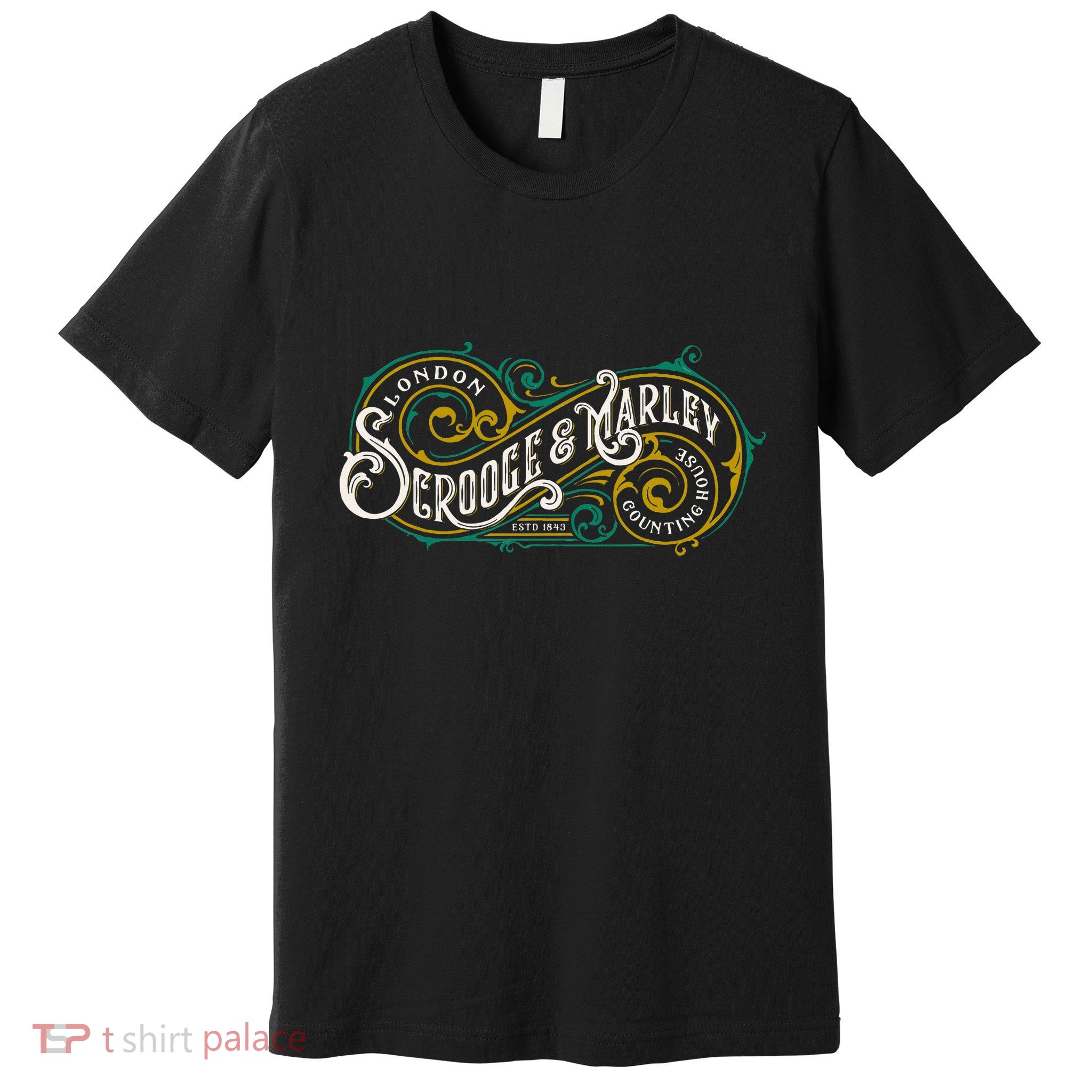Scrooge And Marley Counting House Christmas Carol Premium T-Shirt