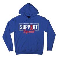 Stroke Awareness Month Support Squad I Wear Red Ribbon Funny Gift Hoodie