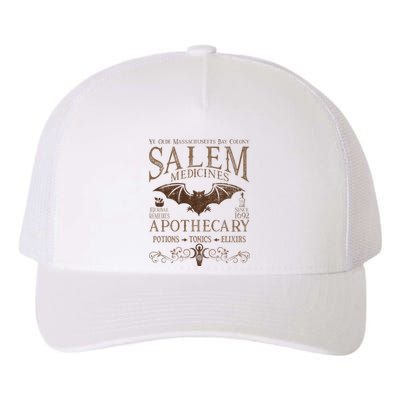 Salem Apothecary Medicines Herbal Witch Bat Beige Yupoong Adult 5-Panel Trucker Hat