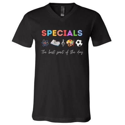 Specials Art Music PE Teacher Team Best Part Of The Day V-Neck T-Shirt