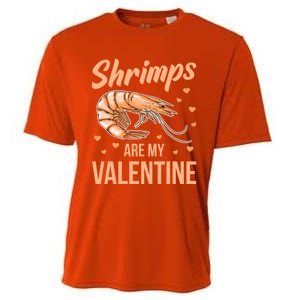 Shrimps Are My Valentine Design Prawn Fan Gift Cooling Performance Crew T-Shirt