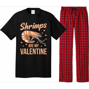 Shrimps Are My Valentine Design Prawn Fan Gift Pajama Set