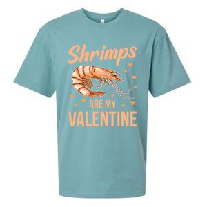 Shrimps Are My Valentine Design Prawn Fan Gift Sueded Cloud Jersey T-Shirt