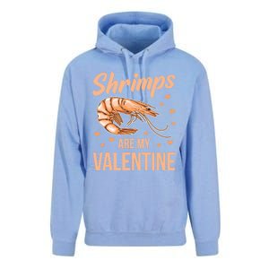 Shrimps Are My Valentine Design Prawn Fan Gift Unisex Surf Hoodie