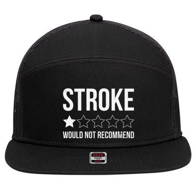 Stroke Awareness Month Funny Stroke Survivor 7 Panel Mesh Trucker Snapback Hat