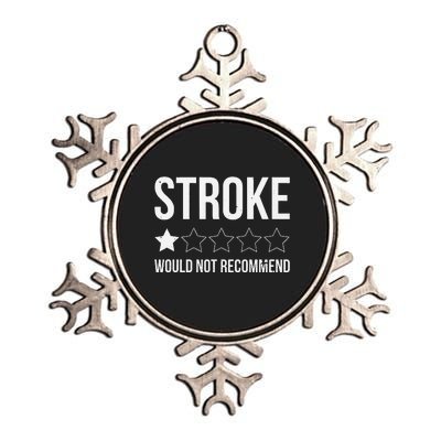 Stroke Awareness Month Funny Stroke Survivor Metallic Star Ornament