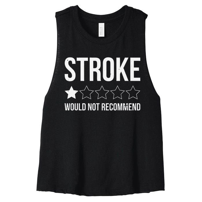 Stroke Awareness Month Funny Stroke Survivor Women's Racerback Cropped Tank