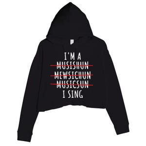 Singer Artist Musician Vocalist Soloist Music Diva I Sing Crop Fleece Hoodie