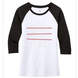 Singer Artist Musician Vocalist Soloist Music Diva I Sing Women's Tri-Blend 3/4-Sleeve Raglan Shirt