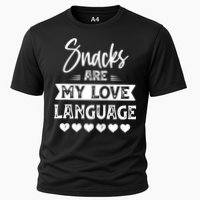 Snacks Are My Love Language. For Snacks Food Lovers Cooling Performance Crew T-Shirt
