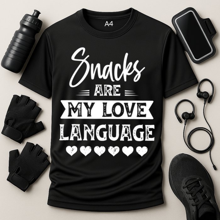 Snacks Are My Love Language. For Snacks Food Lovers Cooling Performance Crew T-Shirt