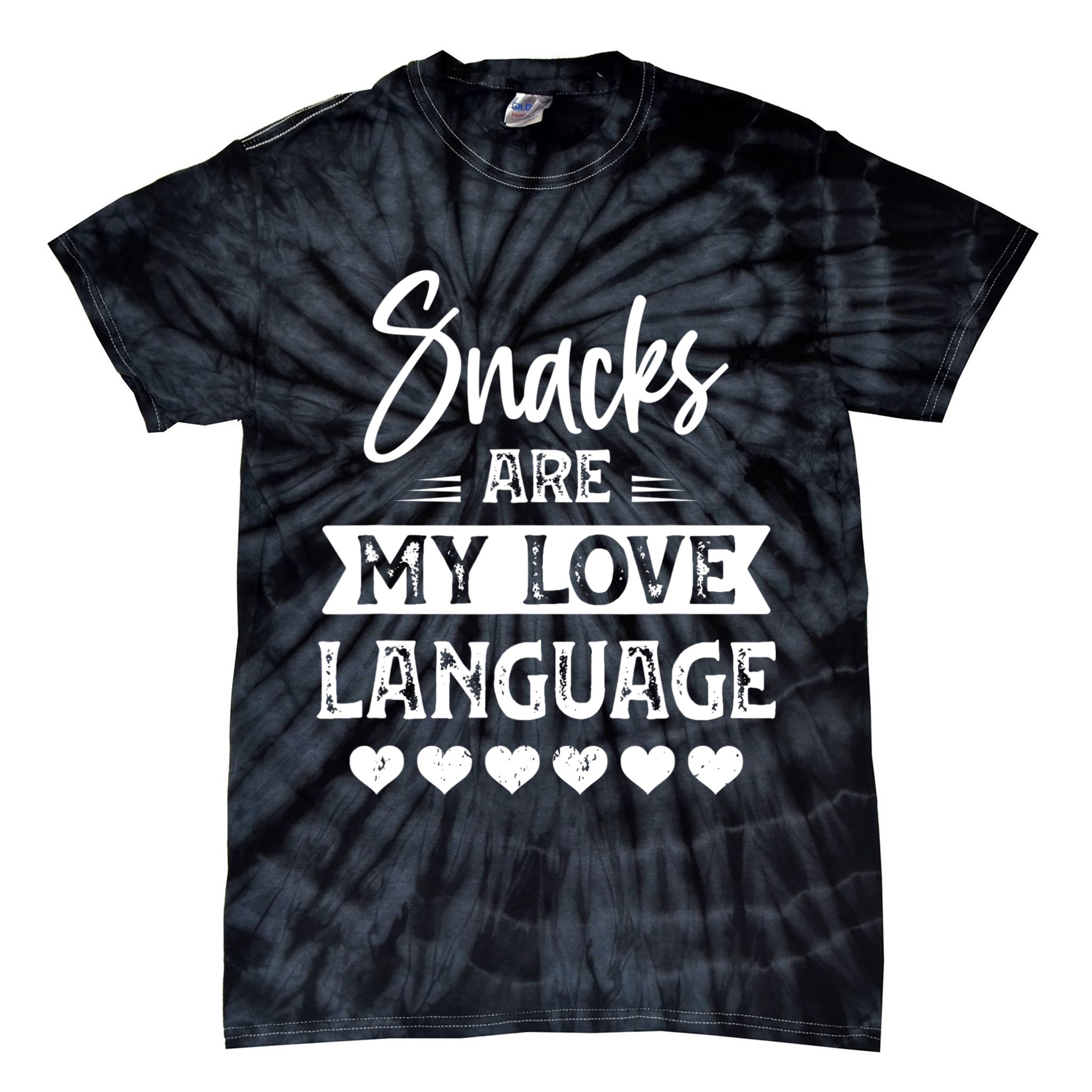 Snacks Are My Love Language. For Snacks Food Lovers Tie-Dye T-Shirt