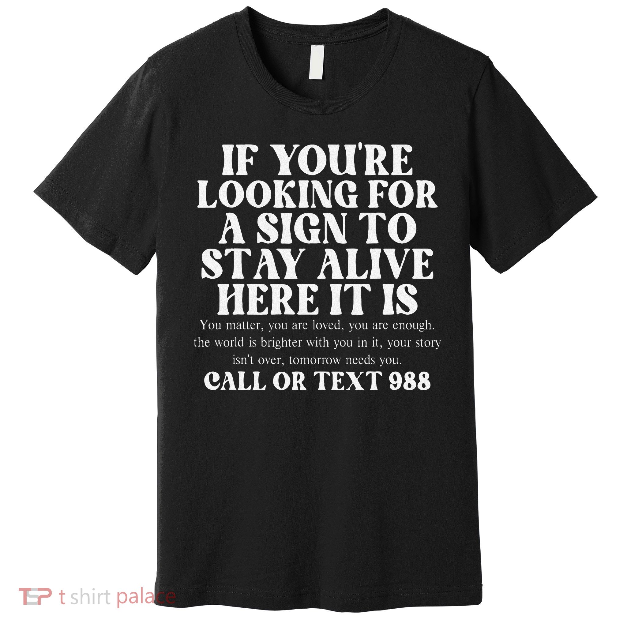 Suicide Awareness Mental Health Suicide Prevention 988 Premium T-Shirt