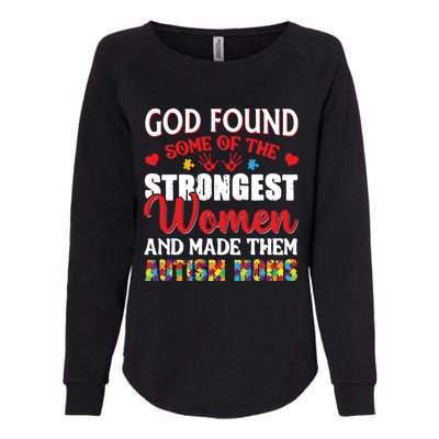 Strongest Autism Mom Awareness Autistic Gift Womens California Wash Sweatshirt