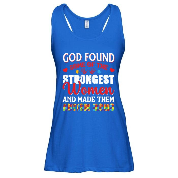 Strongest Autism Mom Awareness Autistic Gift Ladies Essential Flowy Tank