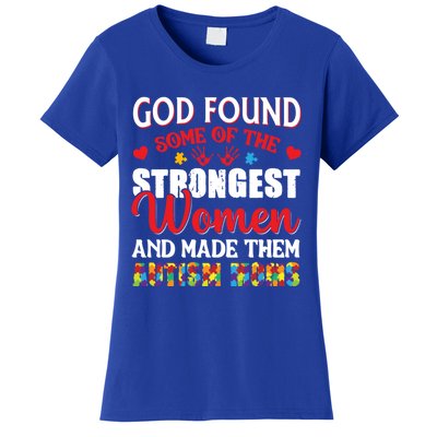 Strongest Autism Mom Awareness Autistic Gift Women's T-Shirt