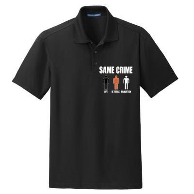 Same Crime Life 15 Years Probation Equality Dry Zone Grid Polo