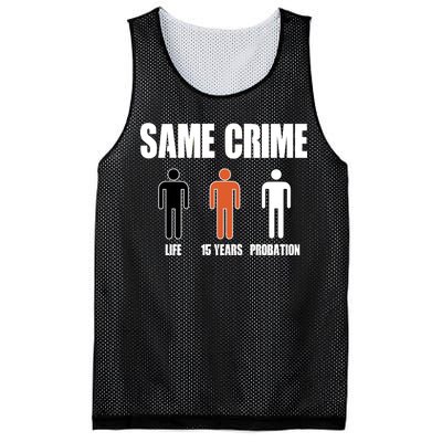 Same Crime Life 15 Years Probation Equality Mesh Reversible Basketball Jersey Tank