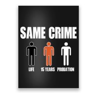 Same Crime Life 15 Years Probation Equality Poster