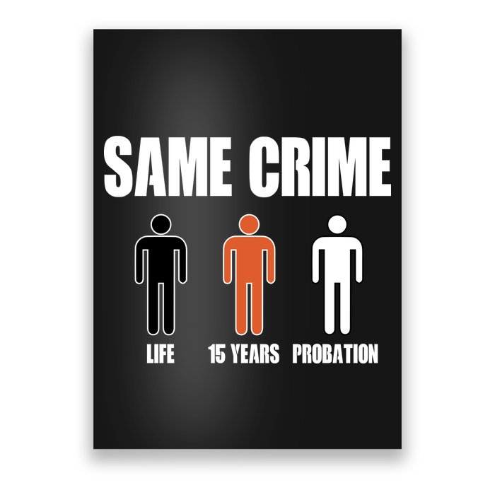 Same Crime Life 15 Years Probation Equality Poster
