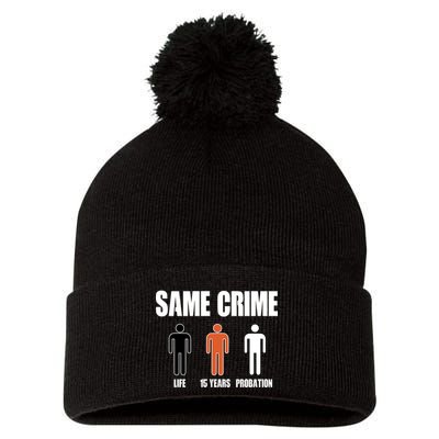 Same Crime Life 15 Years Probation Equality Pom Pom 12in Knit Beanie