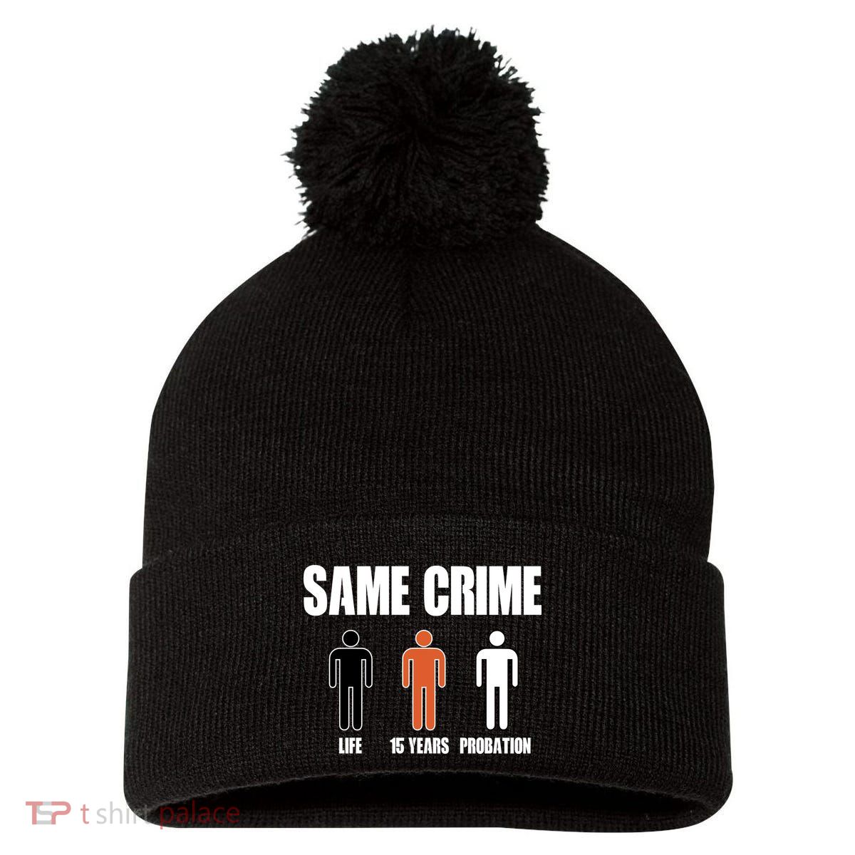 Same Crime Life 15 Years Probation Equality Pom Pom 12in Knit Beanie