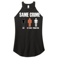 Same Crime Life 15 Years Probation Equality Women's Perfect Tri Rocker Tank