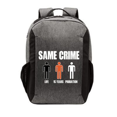 Same Crime Life 15 Years Probation Equality Vector Backpack