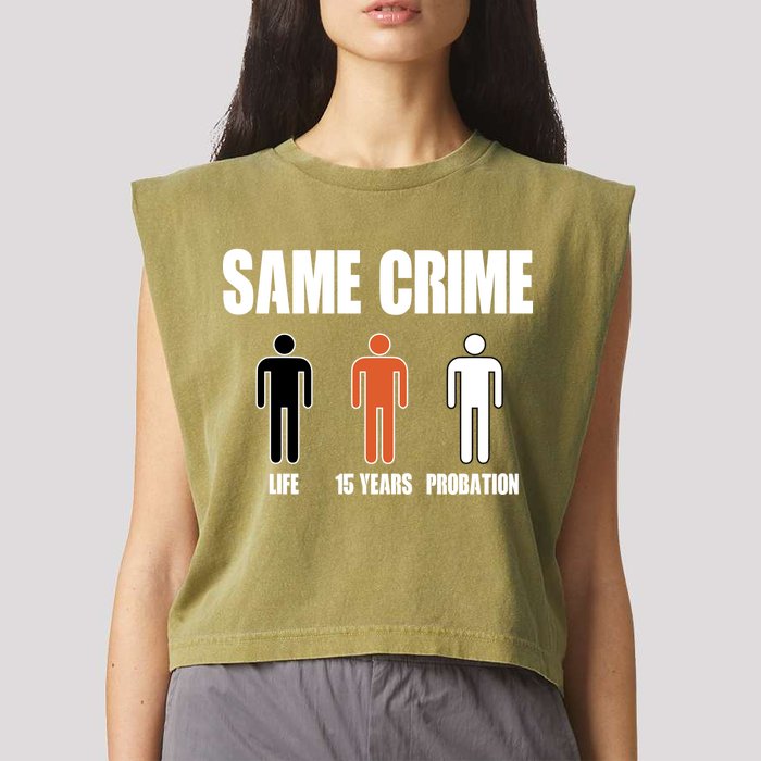 Same Crime Life 15 Years Probation Equality Garment-Dyed Women's Muscle Tee