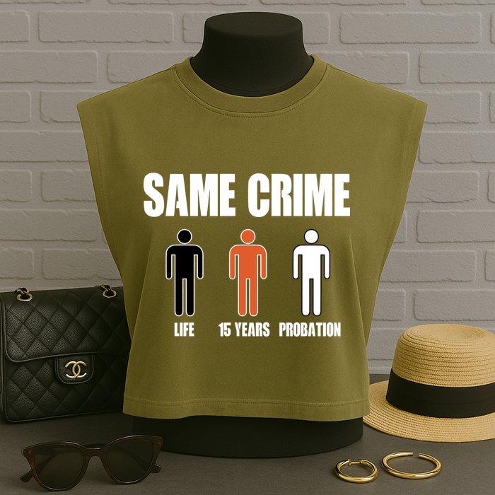 Same Crime Life 15 Years Probation Equality Garment-Dyed Women's Muscle Tee