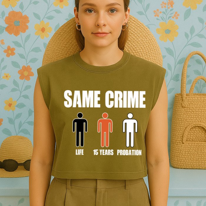Same Crime Life 15 Years Probation Equality Garment-Dyed Women's Muscle Tee