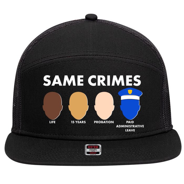 Same Crimes Black Lives Matter 7 Panel Mesh Trucker Snapback Hat