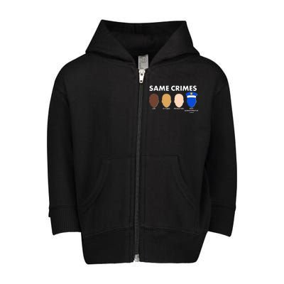 Same Crimes Black Lives Matter Toddler Zip Fleece Hoodie