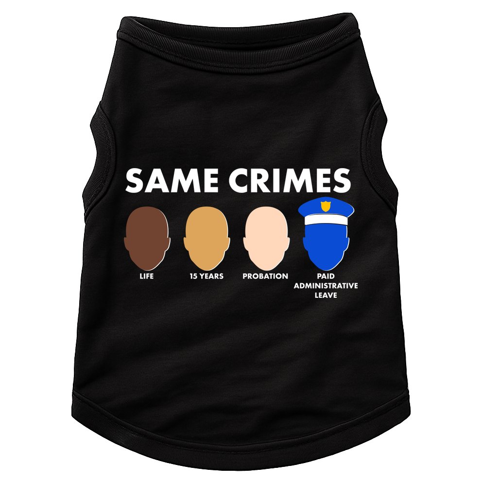 Same Crimes Black Lives Matter Doggie Tank