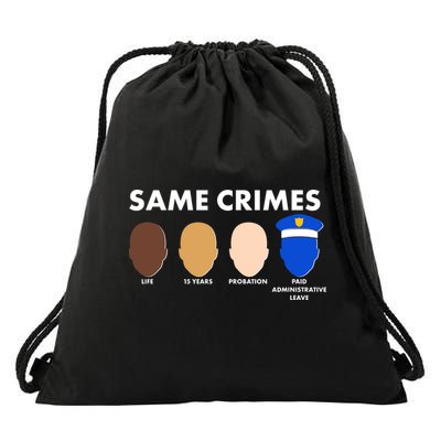 Same Crimes Black Lives Matter Drawstring Bag