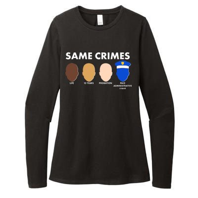 Same Crimes Black Lives Matter Womens CVC Long Sleeve Shirt