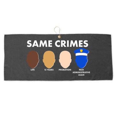 Same Crimes Black Lives Matter Large Microfiber Waffle Golf Towel