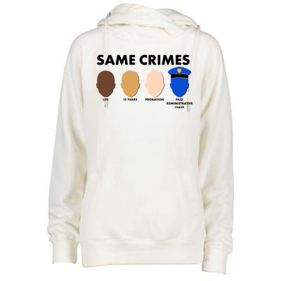 Same Crimes Black Lives Matter Womens Funnel Neck Pullover Hood