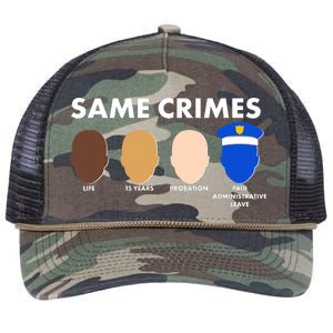 Same Crimes Black Lives Matter Retro Rope Trucker Hat Cap