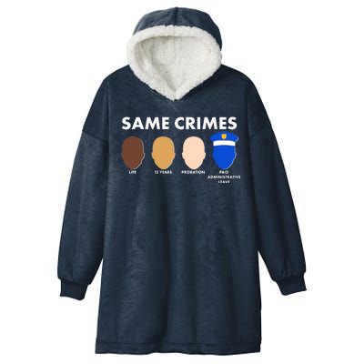 Same Crimes Black Lives Matter Hooded Wearable Blanket