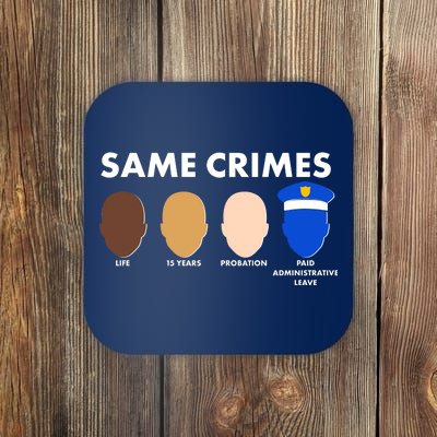 Same Crimes Black Lives Matter Coaster