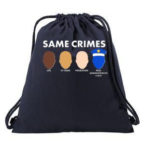 Same Crimes Black Lives Matter Drawstring Bag