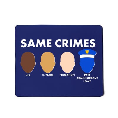 Same Crimes Black Lives Matter Mousepad