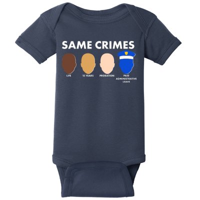 Same Crimes Black Lives Matter Baby Bodysuit